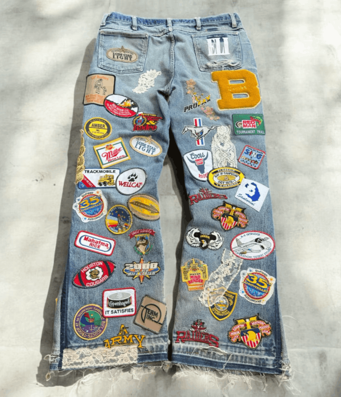 Japanese Brand Y2K Gothic Embroidered Jeans Size US 32 / EU 48 - 6 Thumbnail