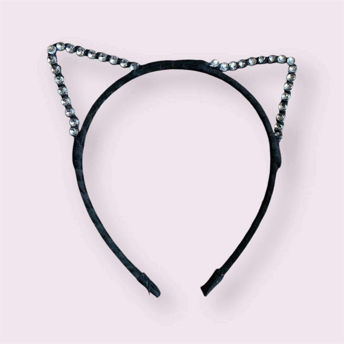 Vintage Rhinestone Cat Ear Headband Size ONE SIZE - 1 Thumbnail
