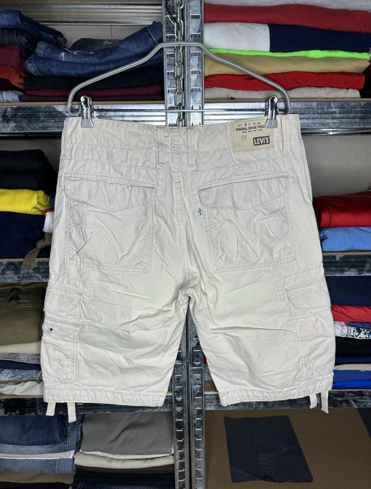 Levi's Levi’s Vintage TRASHED Cargo Aviation Shorts Size US 34 / EU 50 - 2 Thumbnail