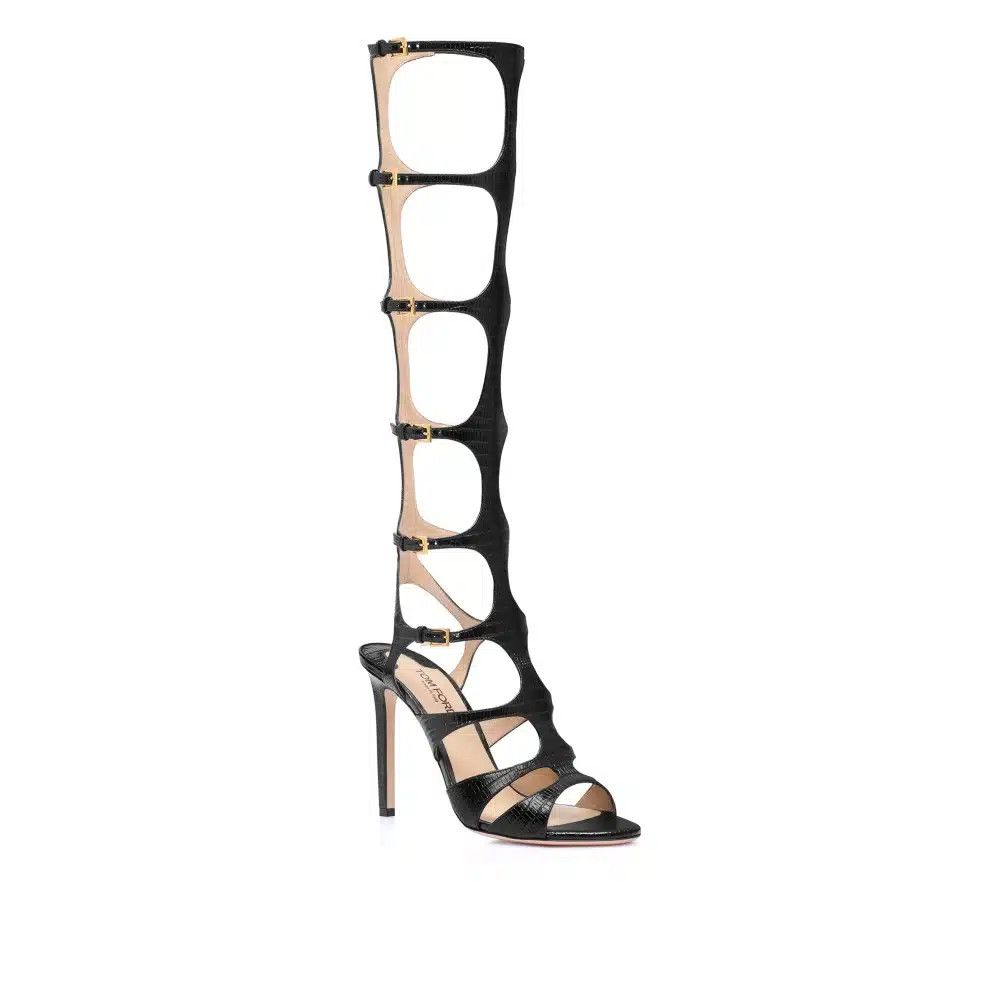 Tom Ford o1loc1c0526 W3588 Knee-High Sandals in Black Size US 6 / IT 36 - 3 Thumbnail