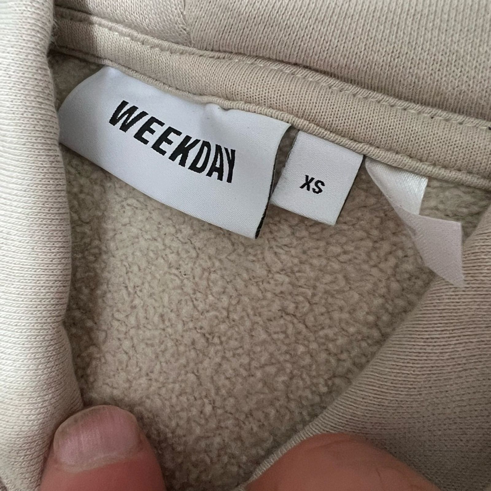 Weekday Weekday Beige Hoodie with Cozy Lining Women's Size XS Size XS / US 0-2 / IT 36-38 - 3 Thumbnail
