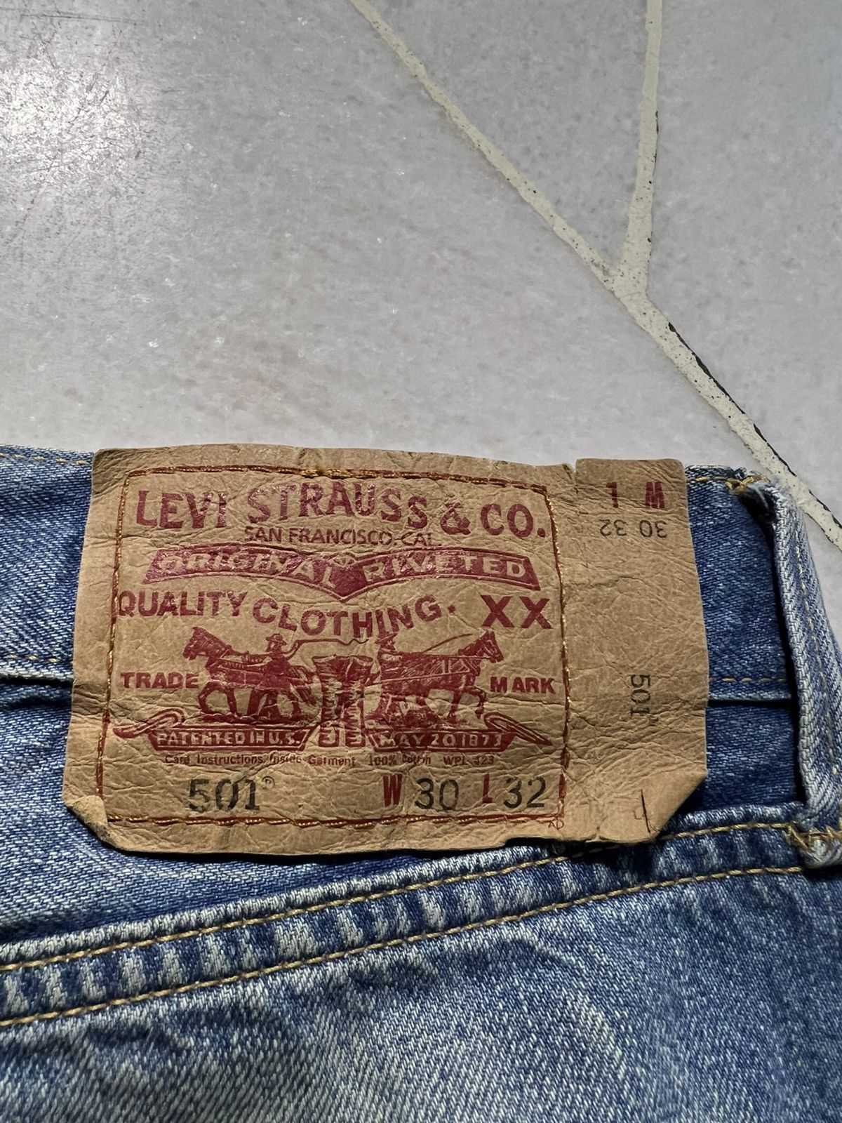 Levi's × Levi's Vintage Clothing 💥Rare💥Vintage 90’Levis 501 Kurt Corbain Distressed Jeans Size US 30 / EU 46 - 18 Thumbnail