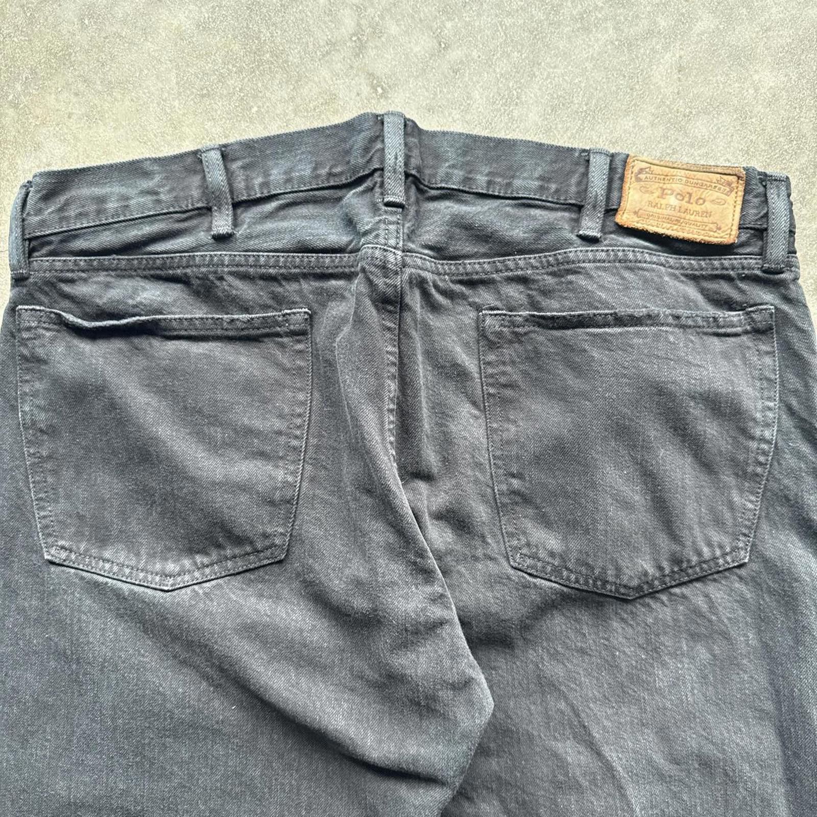 Levi's Polo Ralph Lauren Black Jeans With Red Embroidery Pocket Hit Size US 38 / EU 54 - 4 Thumbnail