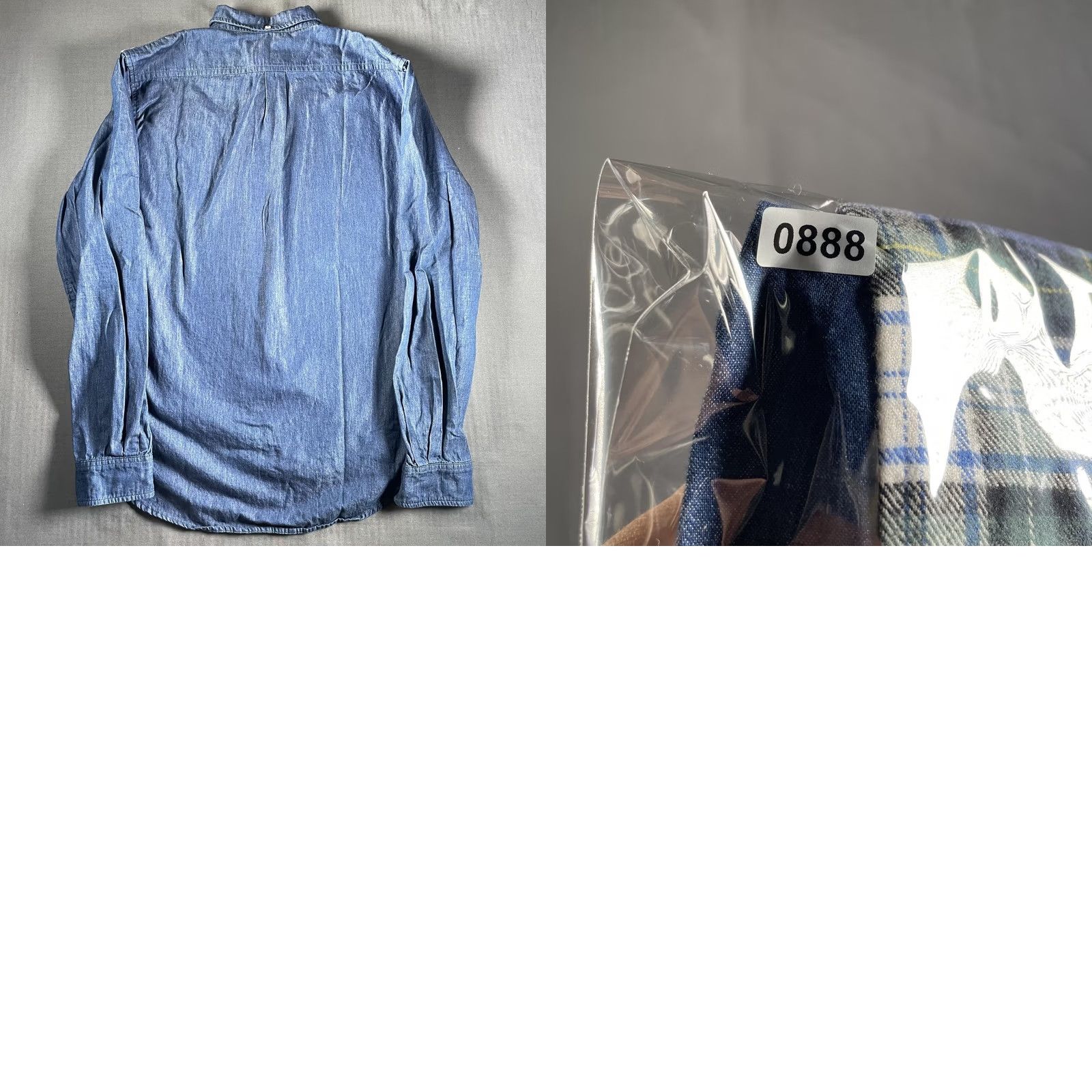 Palace Palace Check Panel Chambray Shirt Mens M Blue Plaid Button Down Skateboard Size US M / EU 48-50 / 2 - 8 Thumbnail