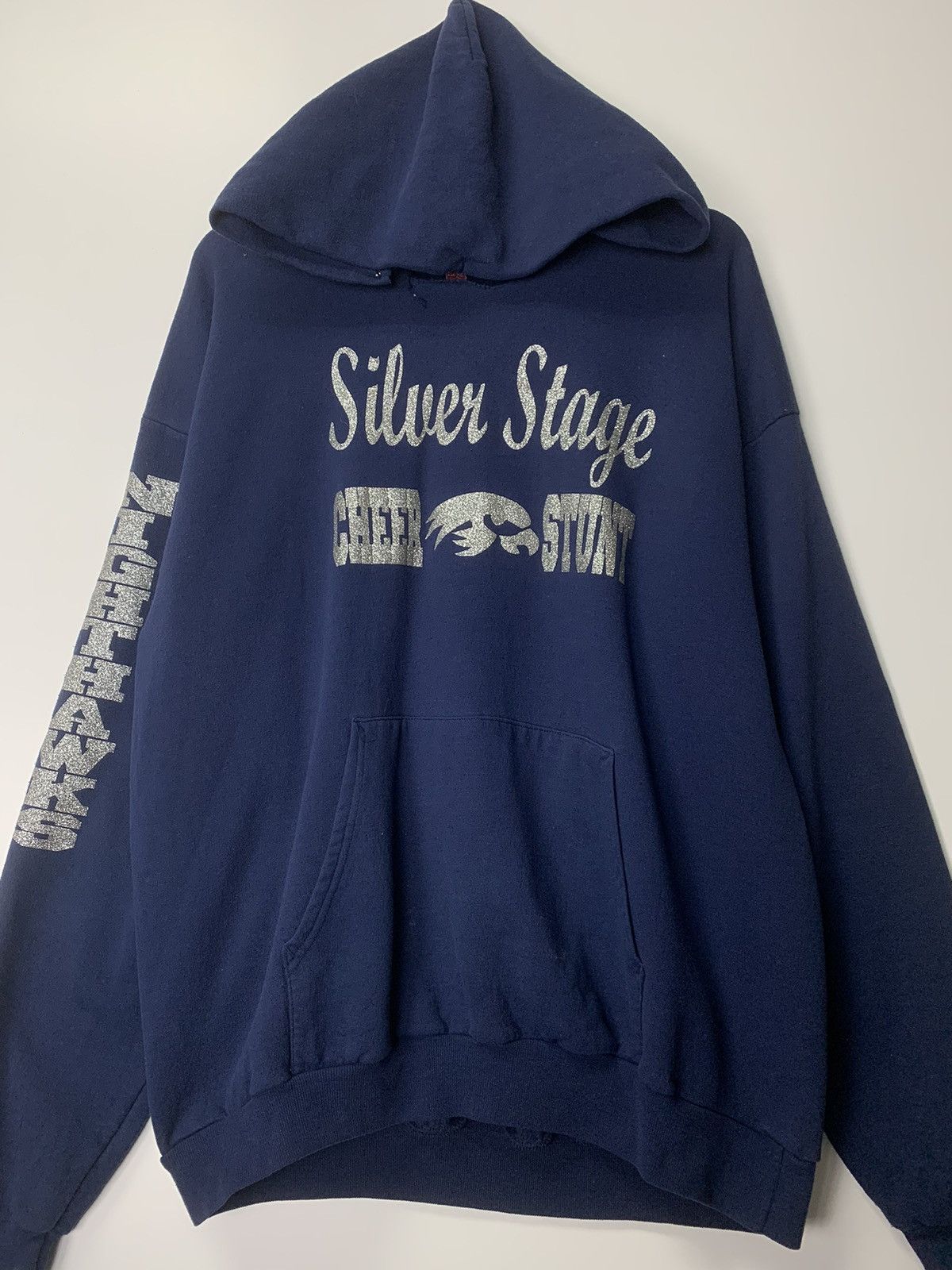 Hanes × Vintage Vintage Silver Stage Hoodies Size US XL / EU 56 / 4 - 2 Thumbnail