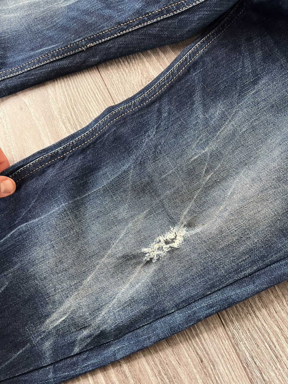 Diesel ‼️Vintage Diesel Industry Distressed Denim Selvage Jeans‼️ Size US 33 - 25 Thumbnail