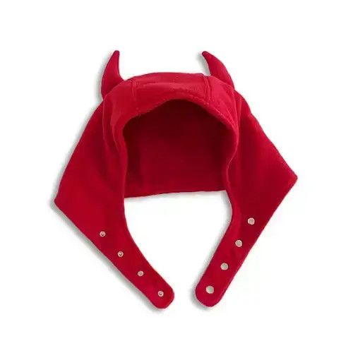 Other Devil Horns Fuzzy Ears Fleece Hat Red Color Size ONE SIZE - 1 Thumbnail