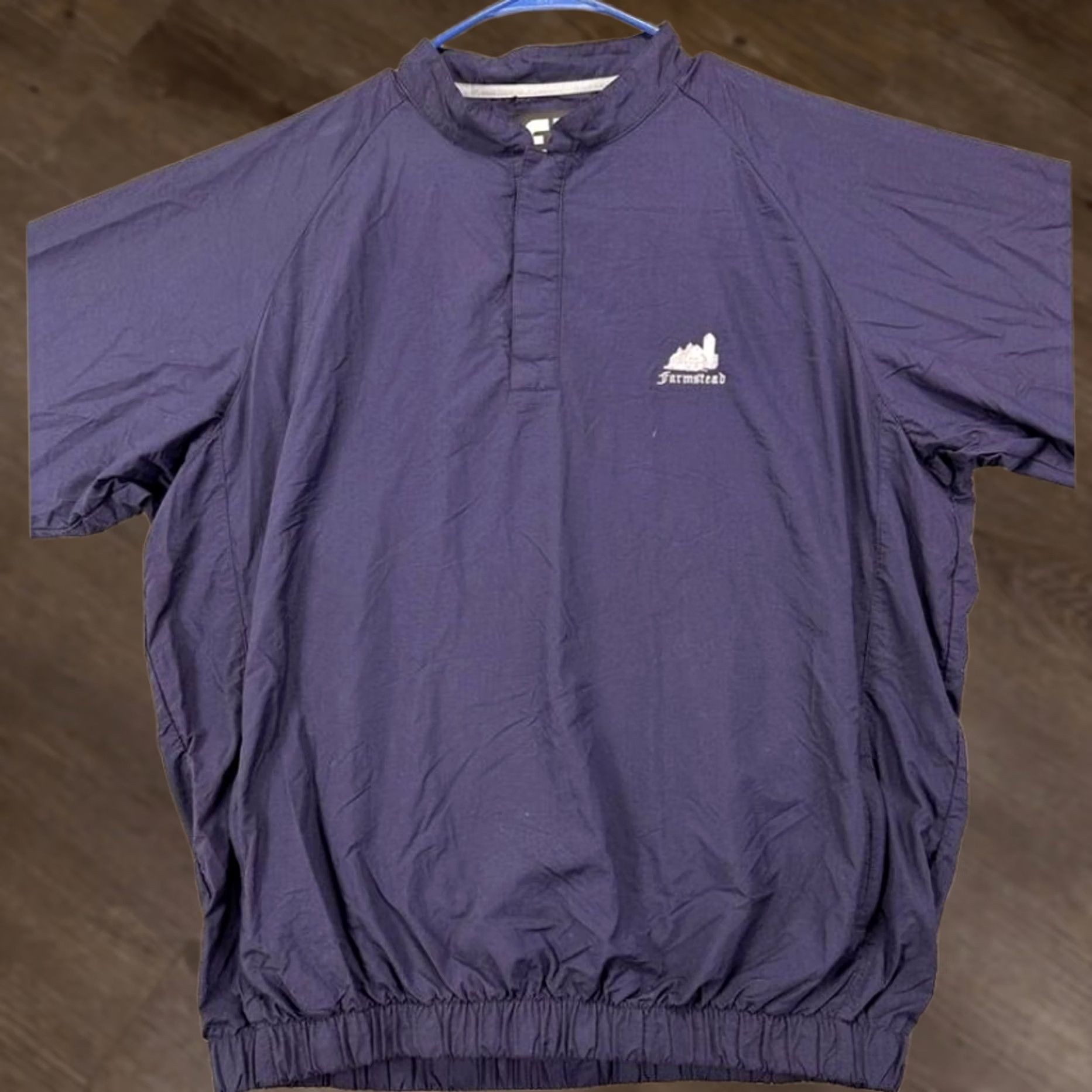 Footjoy FootJoy Windbreaker Jacket Mens Large Blue Nylon Pullover FJ Golf Hiking Lightweight Easy Care Outdoor Sports Jacket Mens Blue Windbreaker Size US L / EU 52-54 / 3 - 1 Thumbnail