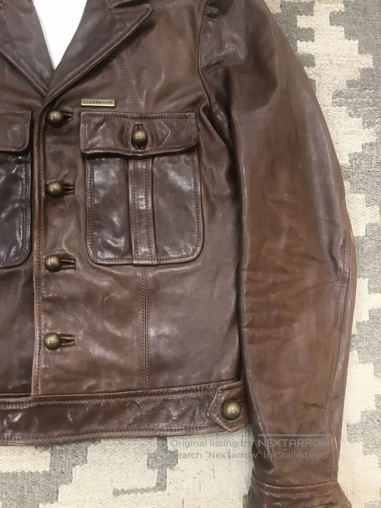 Dsquared2 Dsquared2 Military Style Leather Vest. Size US M / EU 48-50 / 2 - 5 Thumbnail