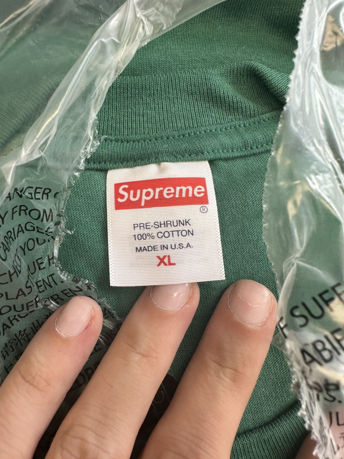 Supreme Supreme Pinline Tee Green Size US XL / EU 56 / 4 - 2 Thumbnail