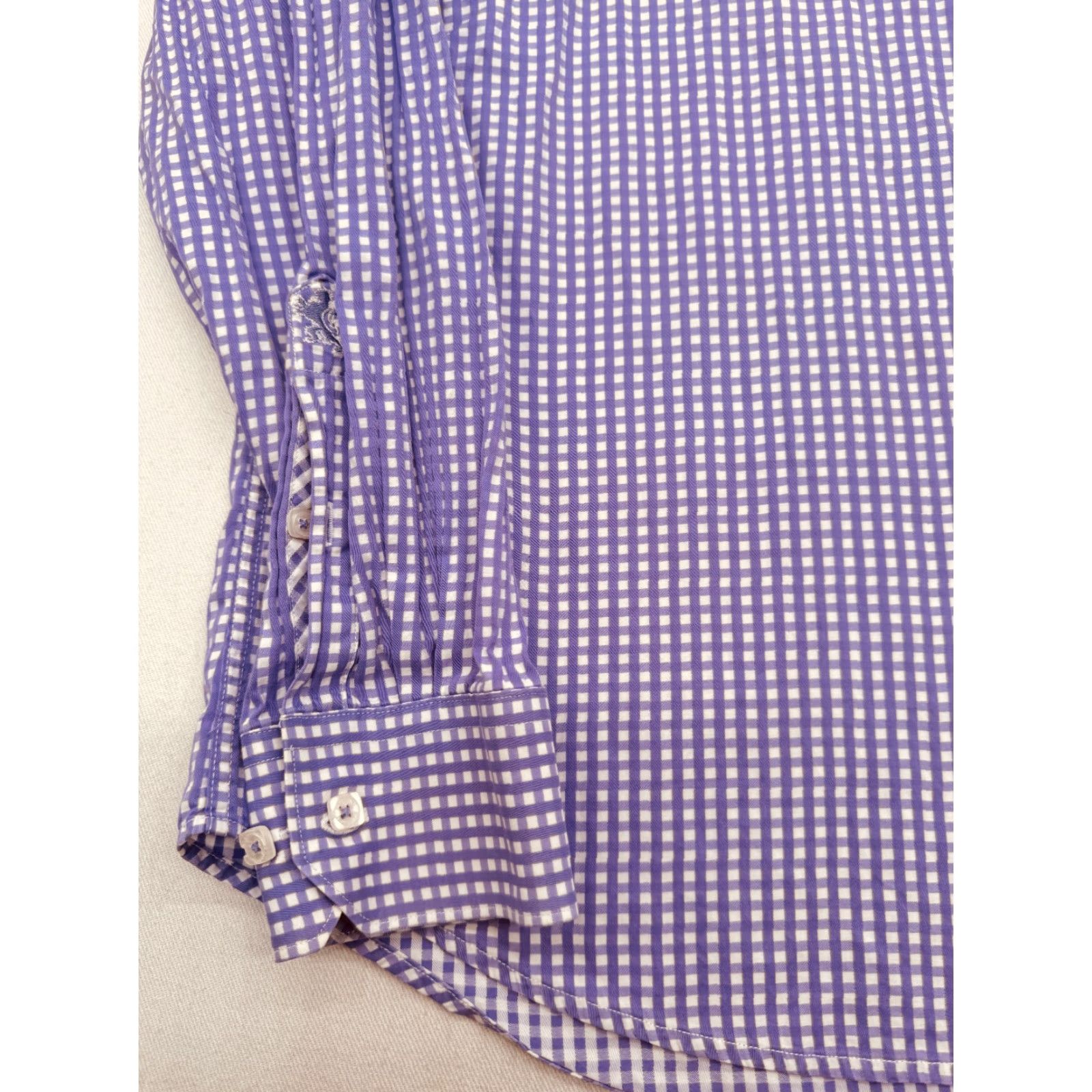 BUGATCHI BUGATCHI Long Sleeve Button Up Mens Large Check Shirt Cotton 2576 Size US L / EU 52-54 / 3 - 3 Thumbnail