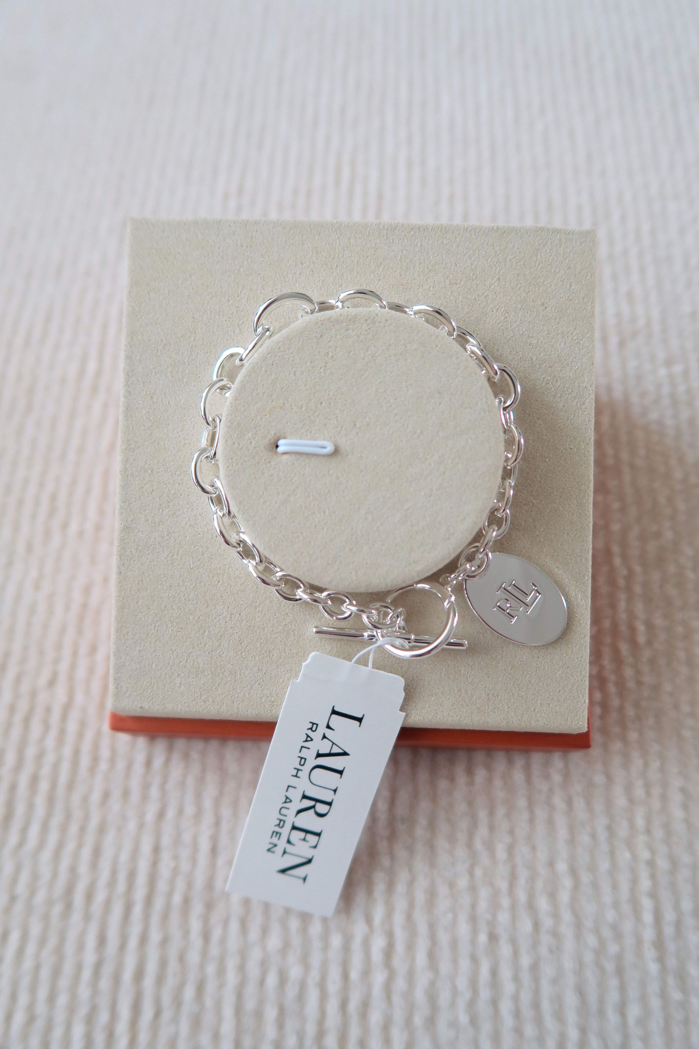 Ralph Lauren Ralph Lauren Evelyn Flex Silver Logo Charm Bracelet Size ONE SIZE - 7 Thumbnail