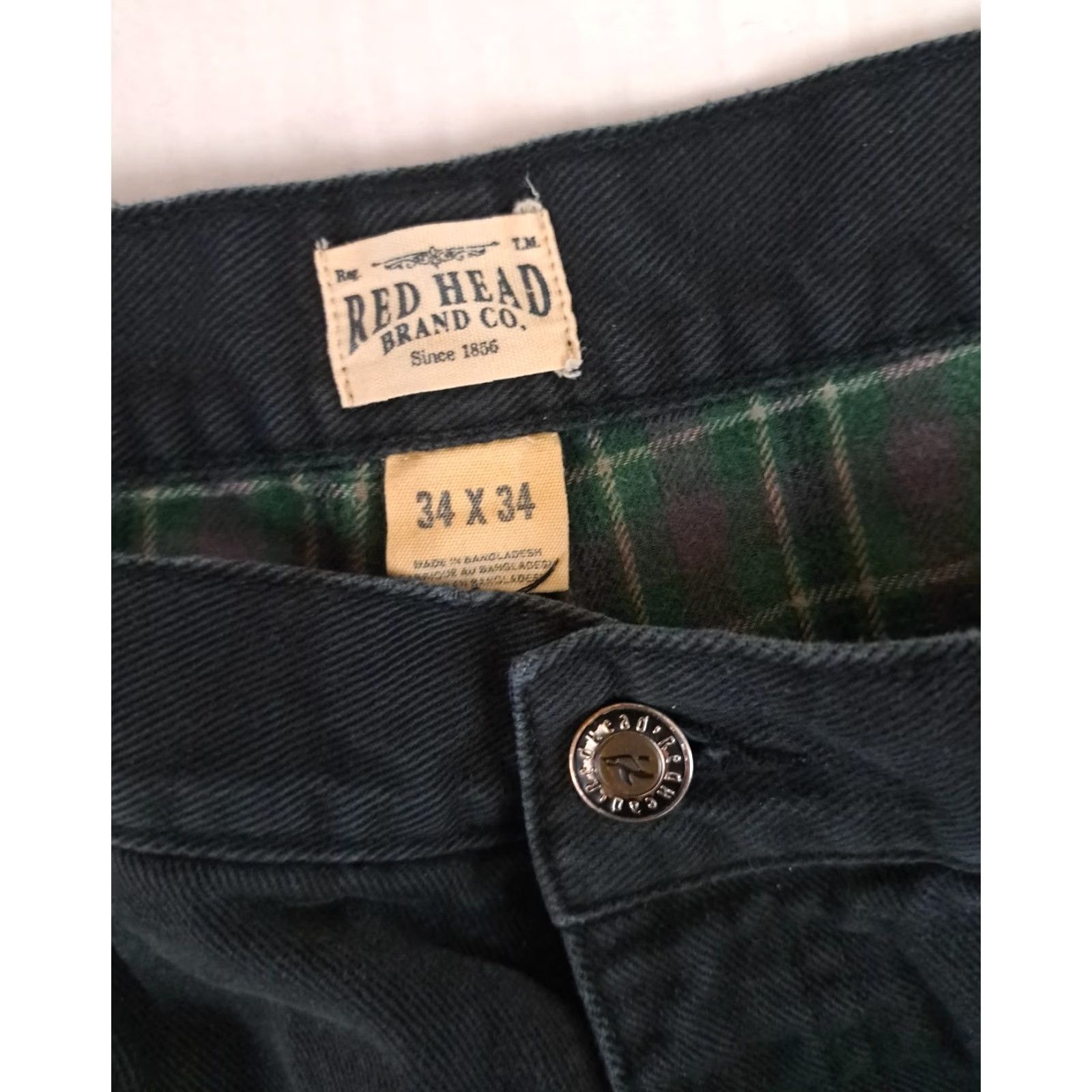 Vintage VINTAGE Red Head Pants Work Insulated Black 34-34 Cotton Canvas Cargo Pocket 31 Inseam Straight Mens Regular Winter Fall Size US 34 / EU 50 - 2 Thumbnail