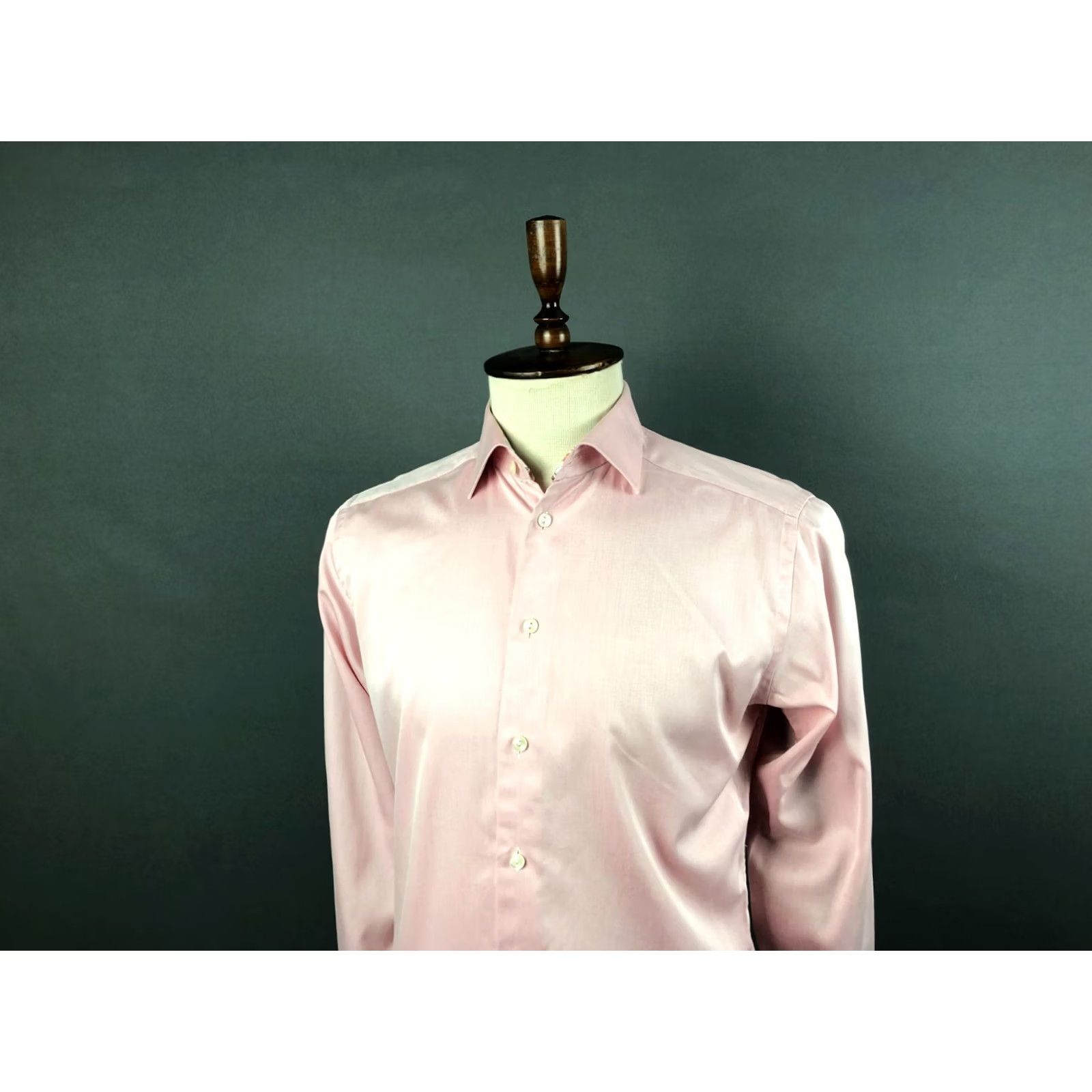 Eton ETON Men's Shirt 39 Pink Cotton Long Sleeve Button-Up Slim Fit Regular Size 39 Casual Collared Shirt Size US L / EU 52-54 / 3 - 4 Thumbnail