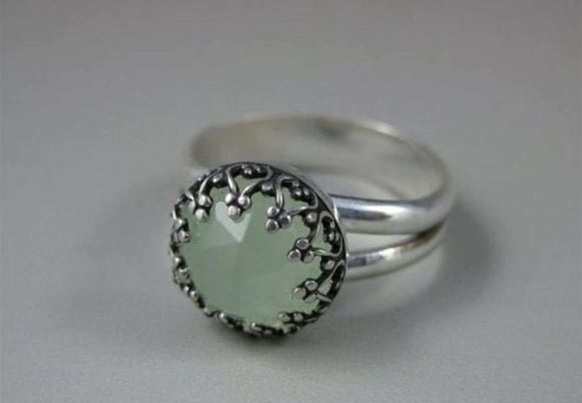 Other Sterling Silver Vintage Green Peridot Retro Ring - Size 7 Size ONE SIZE - 2 Thumbnail