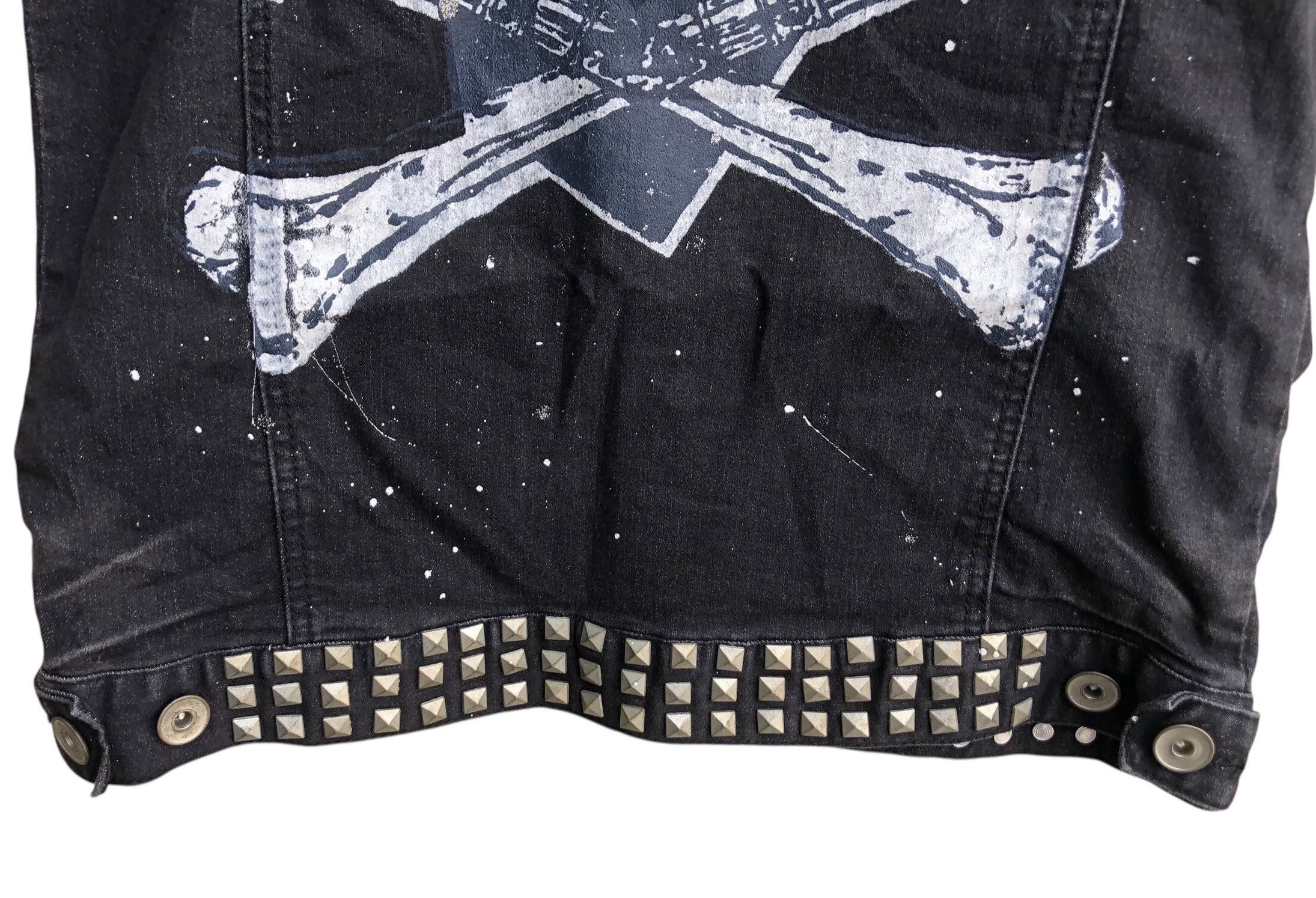 Japanese Brand 🔥Glad News Punk Rock Sleeveless Denim Jacket🔥 Size US S / EU 44-46 / 1 - 4 Thumbnail