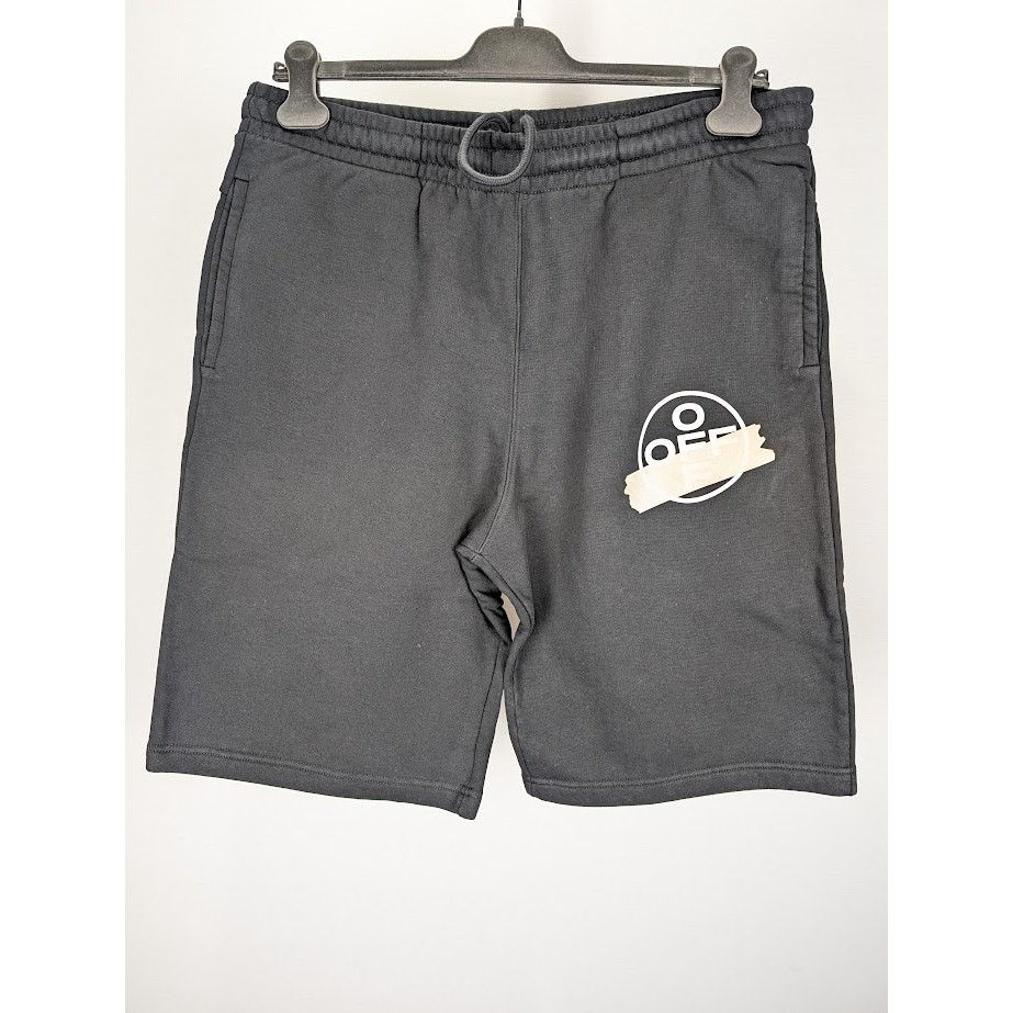 Off-White o1rshd1 Tape Arrows Sweatshorts in Black/Beige Size US 38 / EU 54 - 2 Thumbnail