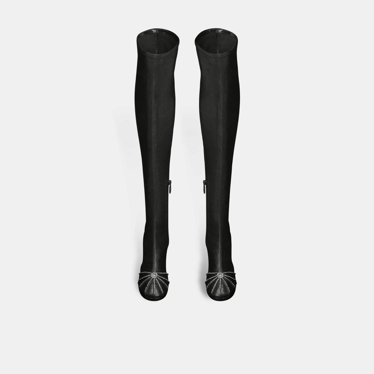 Dior o1w1db10326 Origine Heeled Thigh Boot in Black Size US 10 / IT 40 - 3 Thumbnail