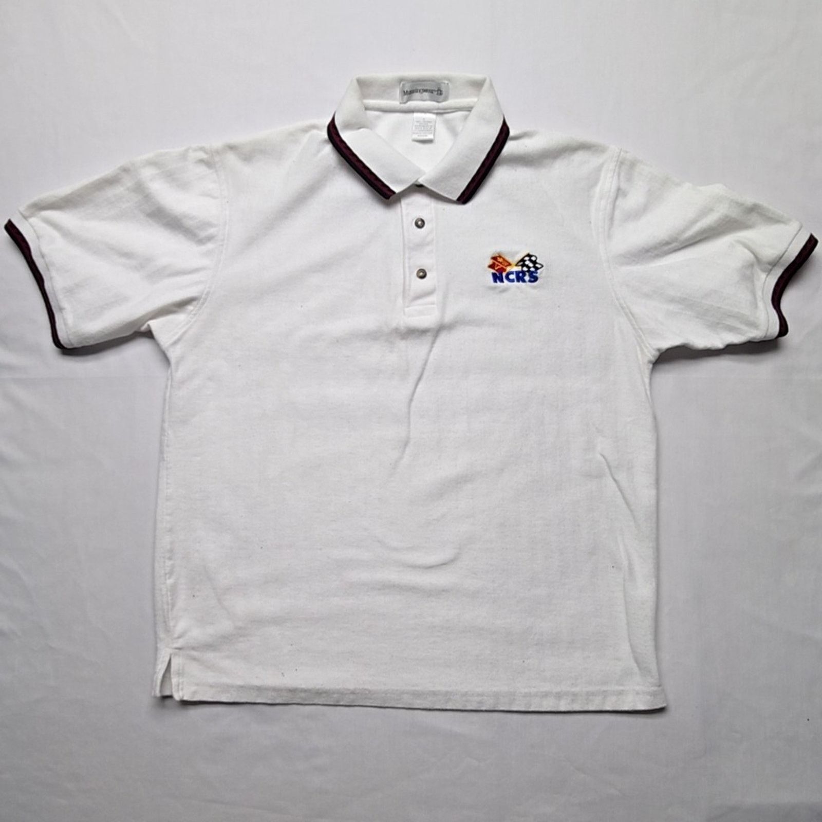 Vintage Vintage Munsingwear NCRS Polo White Large Corvette Shirt Size US L / EU 52-54 / 3 - 1 Thumbnail