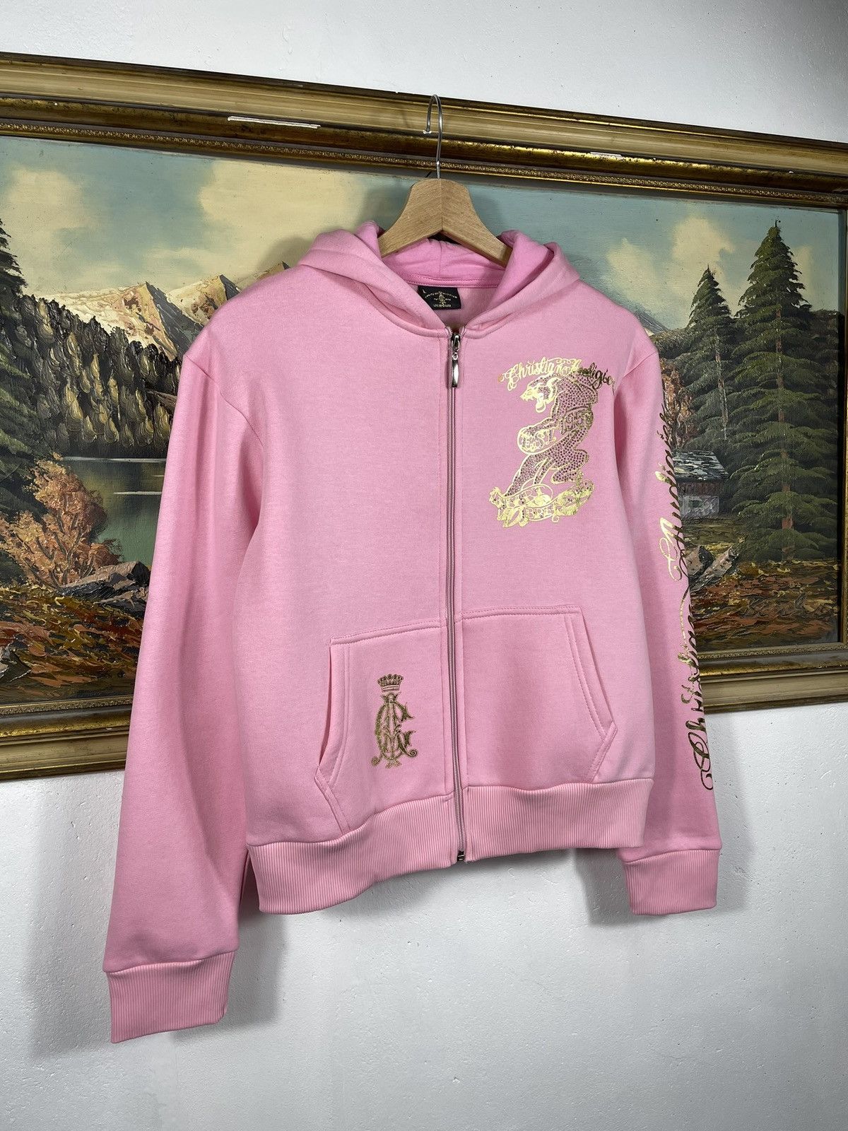 Christian Audigier × Ed Hardy × Vintage Ed Hardy Retro 00s Hoodie Sweatshirt Affliction Grunge Size S / US 4 / IT 40 - 5 Thumbnail