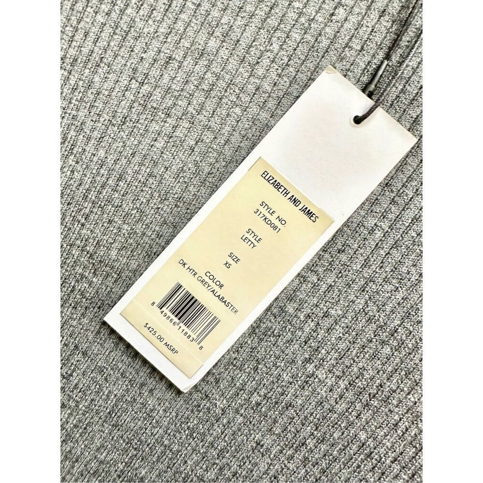 Elizabeth and James Elizabeth & James DK HTR GREY /ALABASTER GREY sweater dress Size XS / US 0-2 / IT 36-38 - 4 Thumbnail