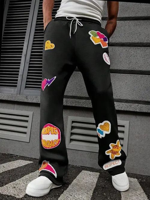 Japanese Brand Multi-Graphic Letter 3D Sweatpants drip Size US 34 / EU 50 - 2 Thumbnail