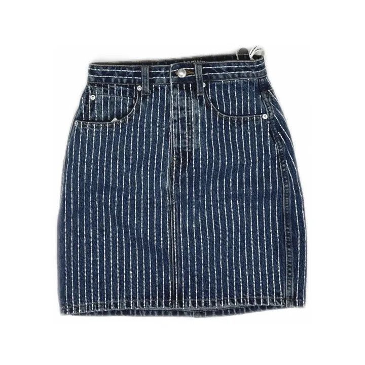 Alexander Wang Alexander Wang Blue Striped Denim Mini Skirt - Size 24" / US 00 / IT 34 - 2 Thumbnail