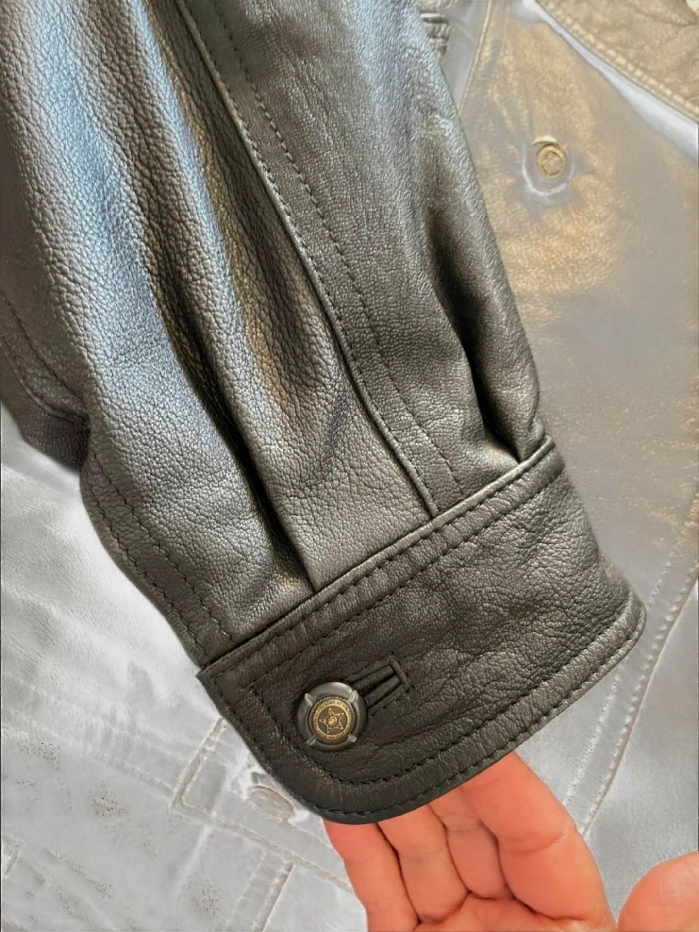 Vera Pelle Marco Pierguidi – Vintage Black Leather Jacket- RARE Size US M / EU 48-50 / 2 - 9 Thumbnail