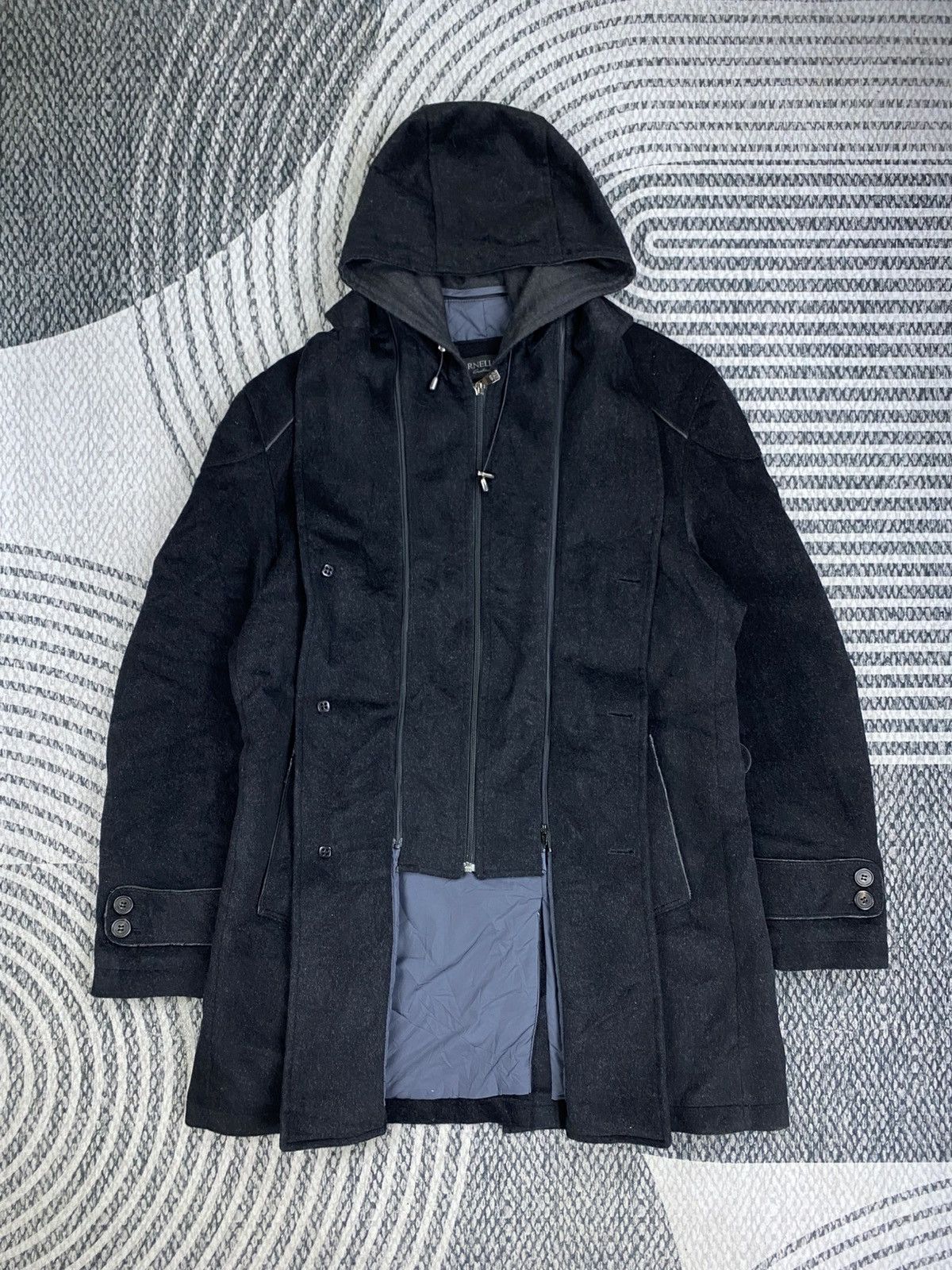 Corneliani 🔥STEALS Vintage Corneliani Double Layer Hoodie Jacket Size US L / EU 52-54 / 3 - 5 Thumbnail