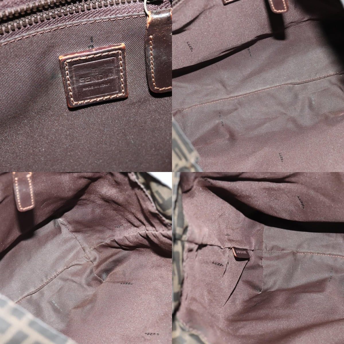 Fendi FENDI Zucca Canvas Tote Bag Nylon Brown Black Size ONE SIZE - 11 Thumbnail