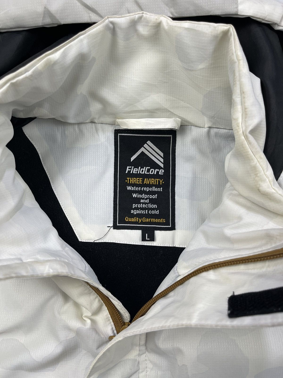 Japanese Brand Fieldcore Three Avirity White Camo Weather Jackets Size US L / EU 52-54 / 3 - 10 Thumbnail