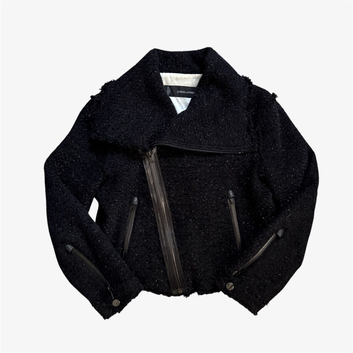 Dsquared2 Dsquared2 Distressed Wool Zip Up Jacket Size M / US 6-8 / IT 42-44 - 1 Thumbnail