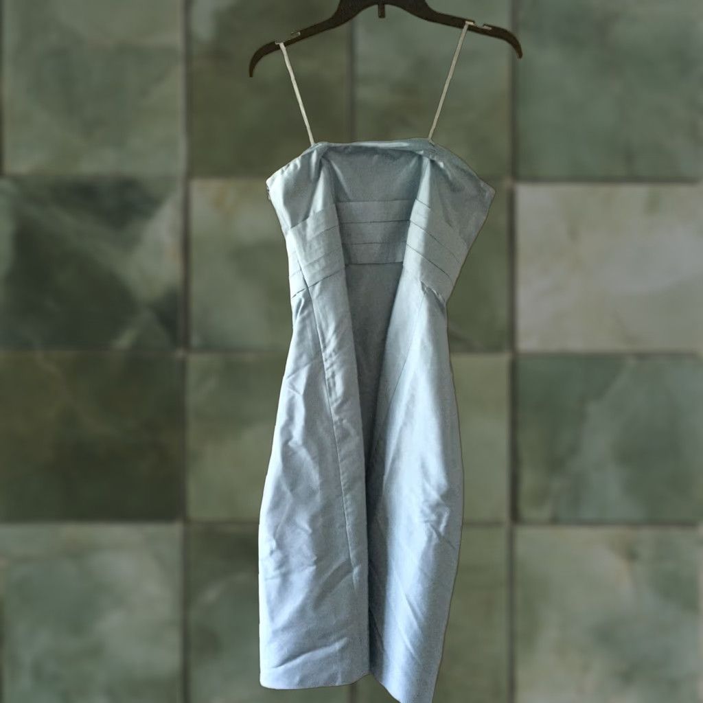 Ann Taylor VINTAGE Ann Taylor Cocktail Strapless Dress Light Blue Size 4 Fully Lined Size M / US 6-8 / IT 42-44 - 1 Thumbnail