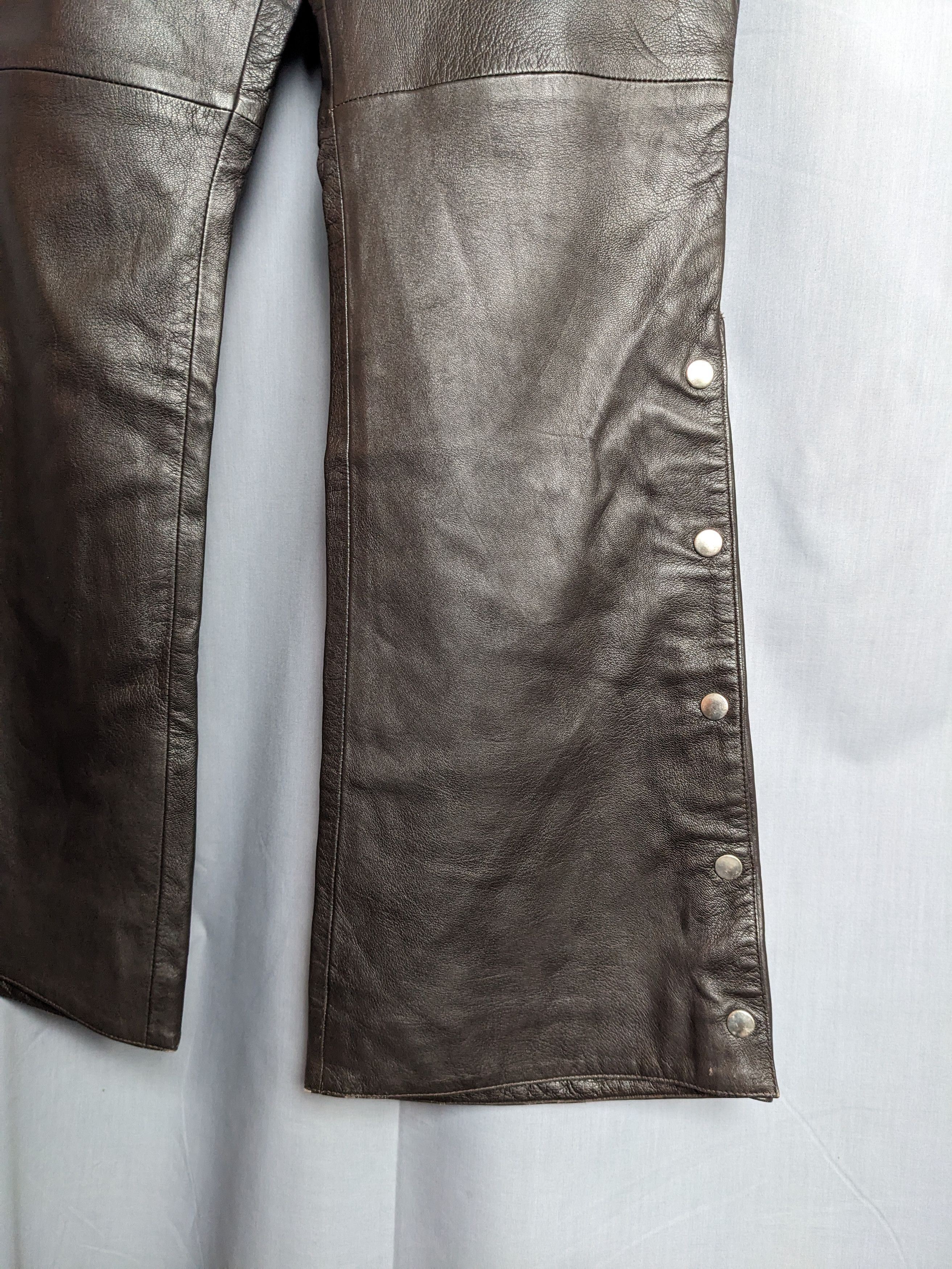 State of Claude Montana Leather Brown Pants 42