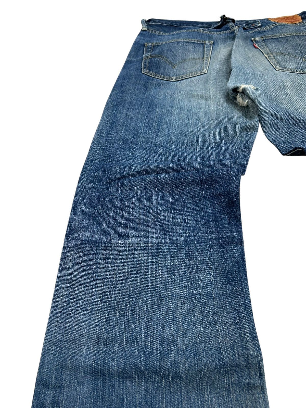 Levi's Vintage Levis 702 Big E Button Fly Buckle Selvedge Distress Size US 33 - 21 Thumbnail