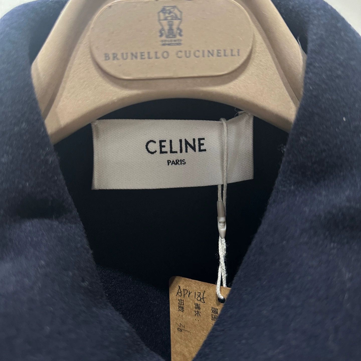 Celine Celine apr185 Wool Blue Double-Breasted Overcoat 36 Size XS / US 0-2 / IT 36-38 - 5 Thumbnail