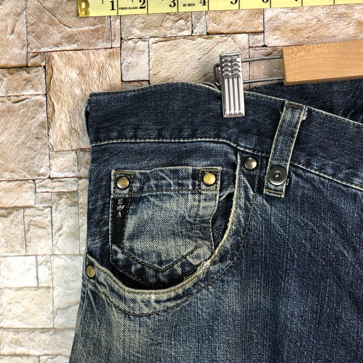 Emporio Armani Emporio Armani Blue ripped distressed Denim Pants #7582 Size US 40 / EU 56 - 7 Thumbnail