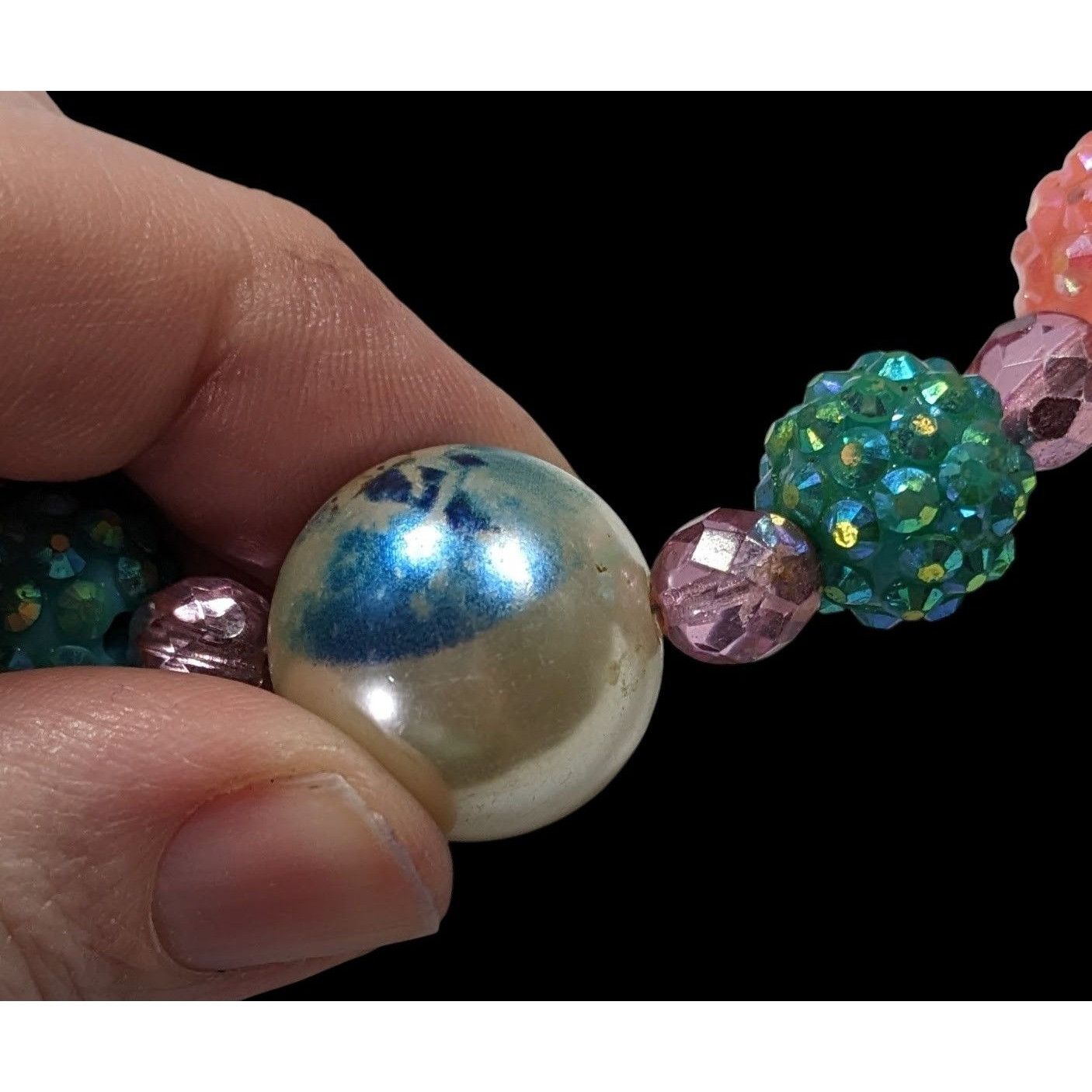 Handmade Candycore Bubblegum Rainbow Necklace With Charms Size ONE SIZE - 3 Thumbnail