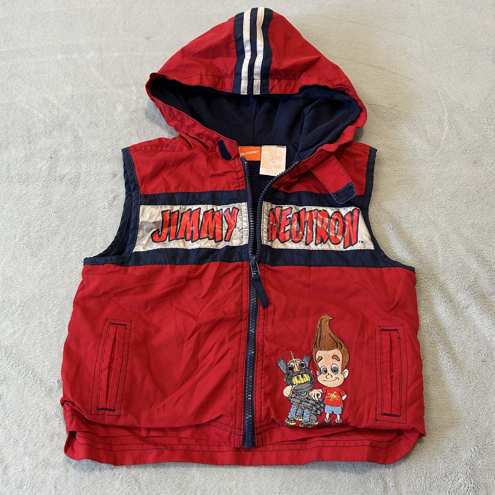 Nickelodeon Jimmy Neutron Vest Youth Size 7 Hooded Jacket Nickelodeon Size ONE SIZE - 1 Thumbnail