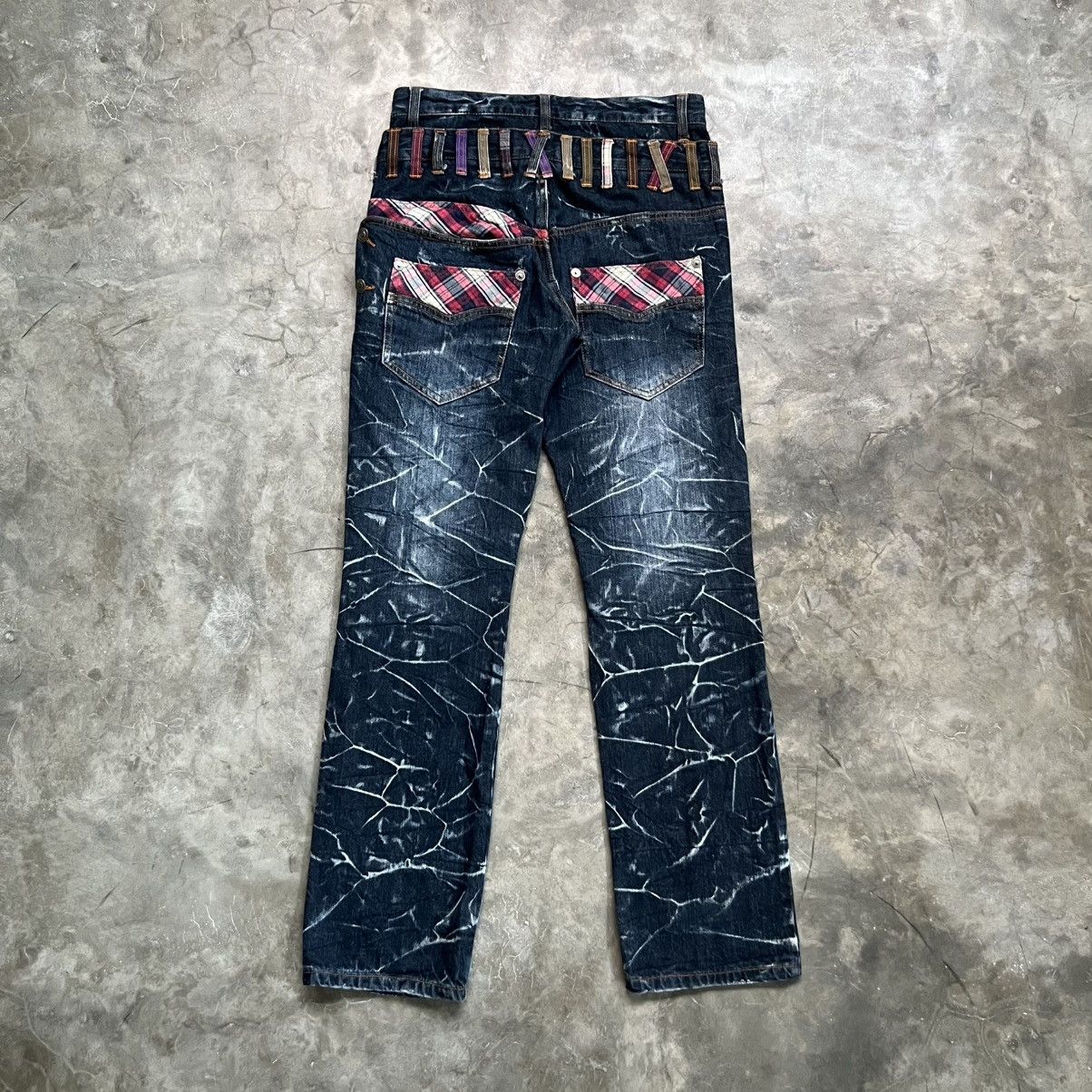 If Six Was Nine 2000s Exploison by Nylaus Double Waist Distressed Jeans Size US 30 / EU 46 - 3 Thumbnail