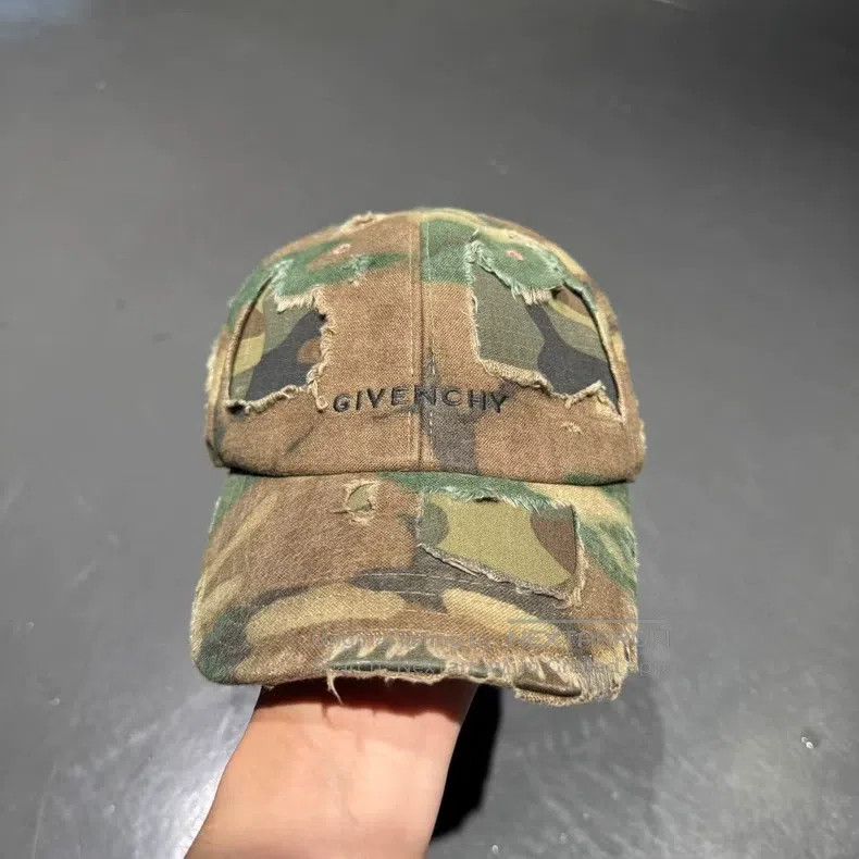 Givenchy Givenchy Decayed Camouflage Bent Brim Baseball Cap Size ONE SIZE - 3 Thumbnail