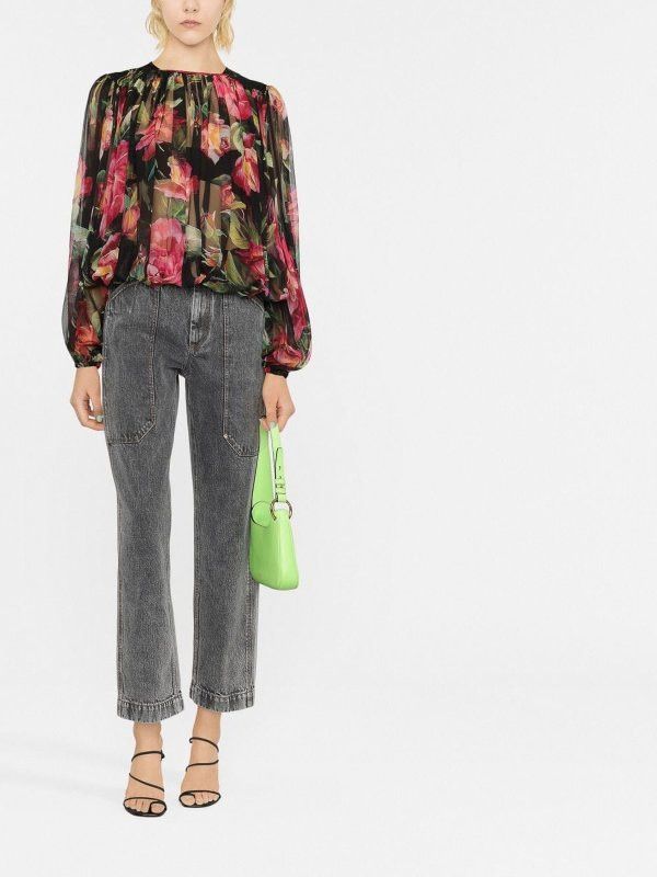 Dolce & Gabbana o1y0925 Silk Blouse in Multicolor Size XS / US 0-2 / IT 36-38 - 2 Thumbnail