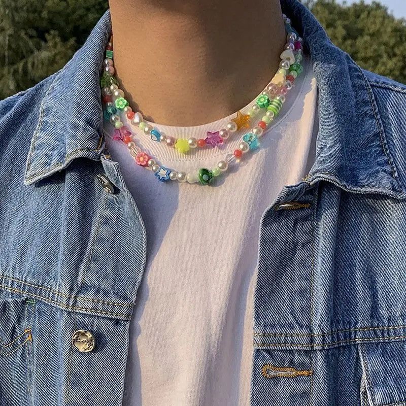 Japanese Brand × Jewelry Double Colorful Star Necklaces Chain Size ONE SIZE - 2 Thumbnail