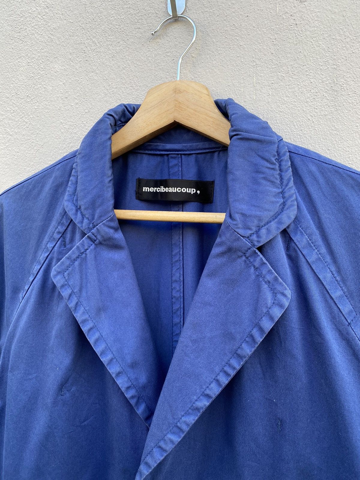 Designer × Issey Miyake × mercibeaucoup Mercibeaucoup by ISSEY MIYAKE Long Parka Blue Garment-Dyed Size US L / EU 52-54 / 3 - 3 Thumbnail