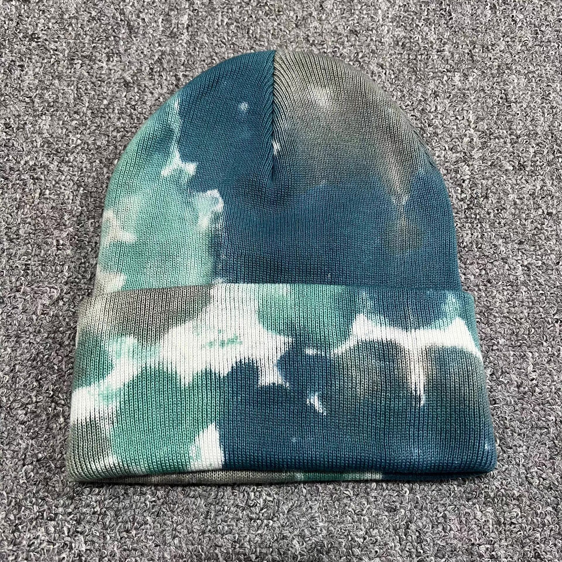 Cross Colours Cross Colours Embroidered Tie-Dye Knit Beanie Q7 Size ONE SIZE - 4 Thumbnail