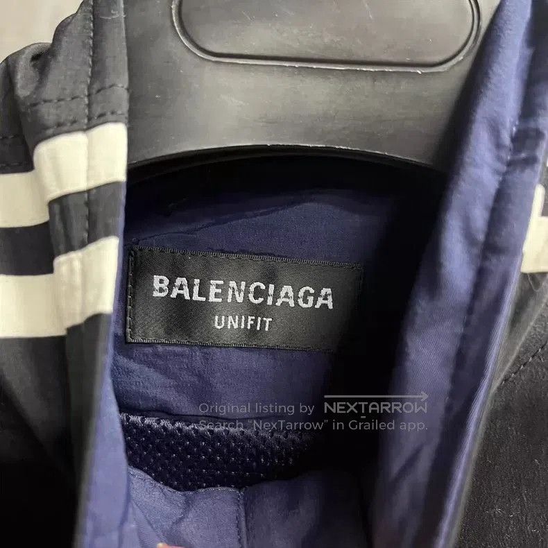 Balenciaga Balenciaga Blue Striped Sports Jacket Coat. Size US L / EU 52-54 / 3 - 3 Thumbnail