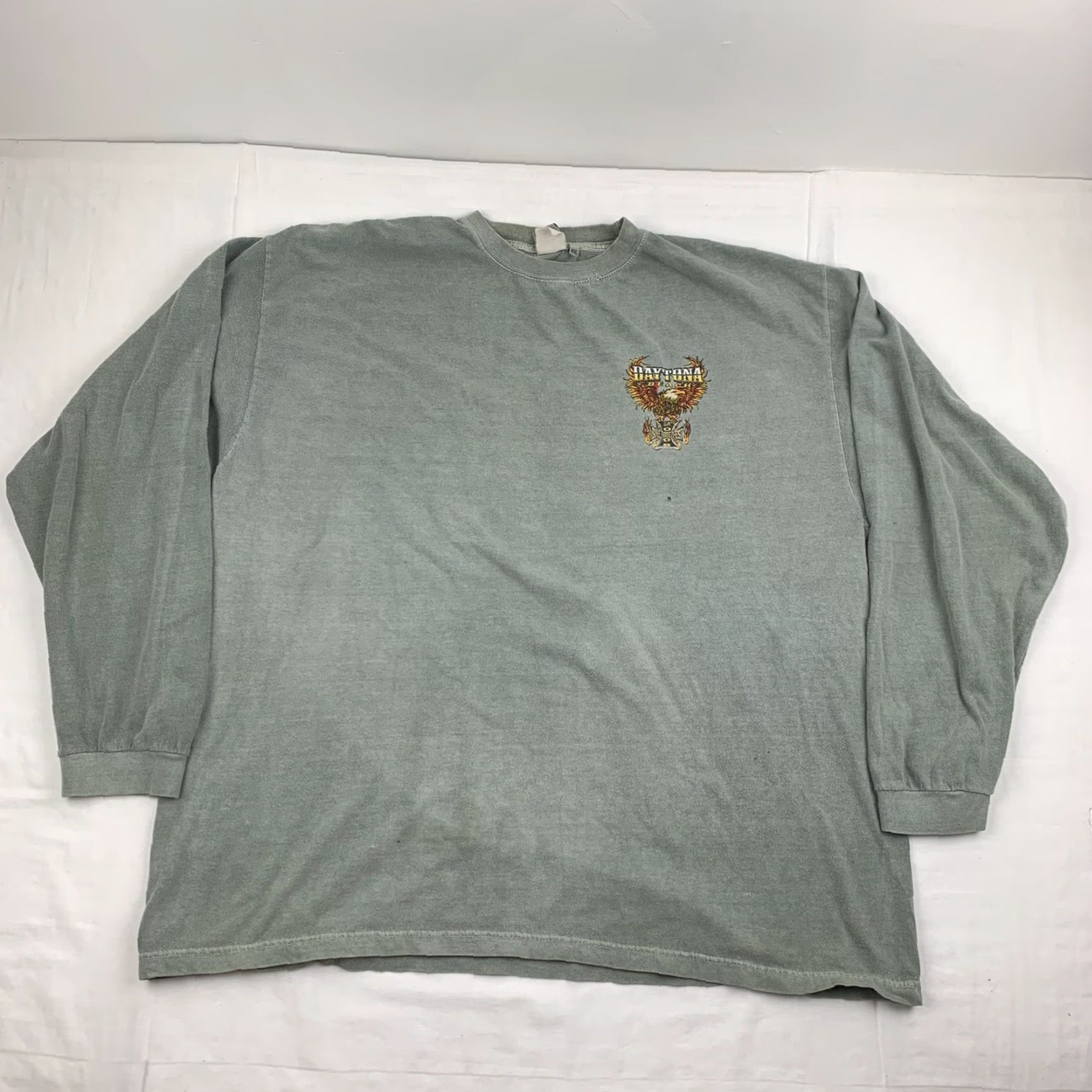 Vintage VINTAGE Daytona Beach 2008 Biketoberfest Long Sleeve Shirt Adult 2XL Green Earth Tone Nike? Size US XXL / EU 58 / 5 - 2 Thumbnail