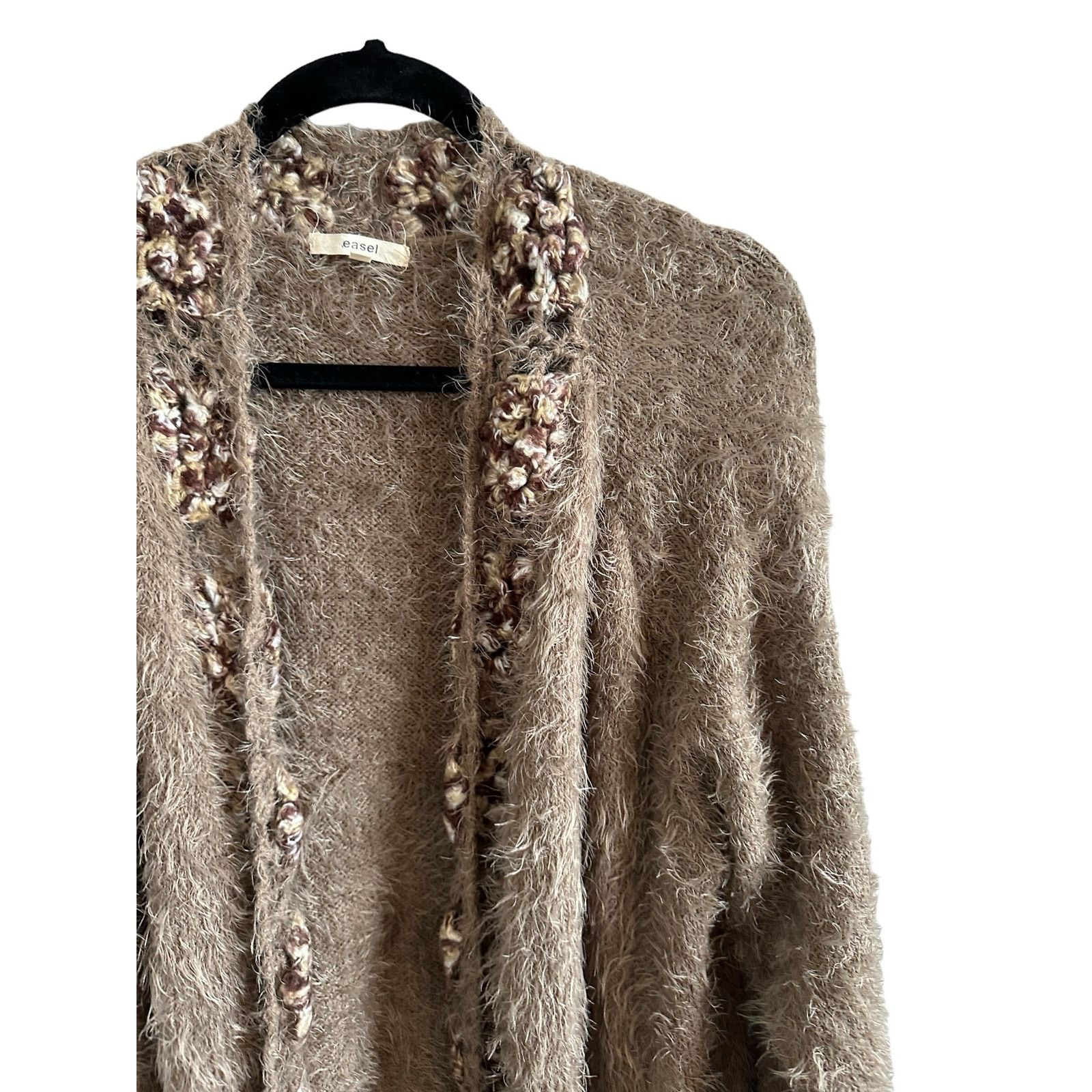 Other Easel Womens Small/Medium Long Sleeve Brown Knitted Cardigan Size S / US 4 / IT 40 - 5 Thumbnail