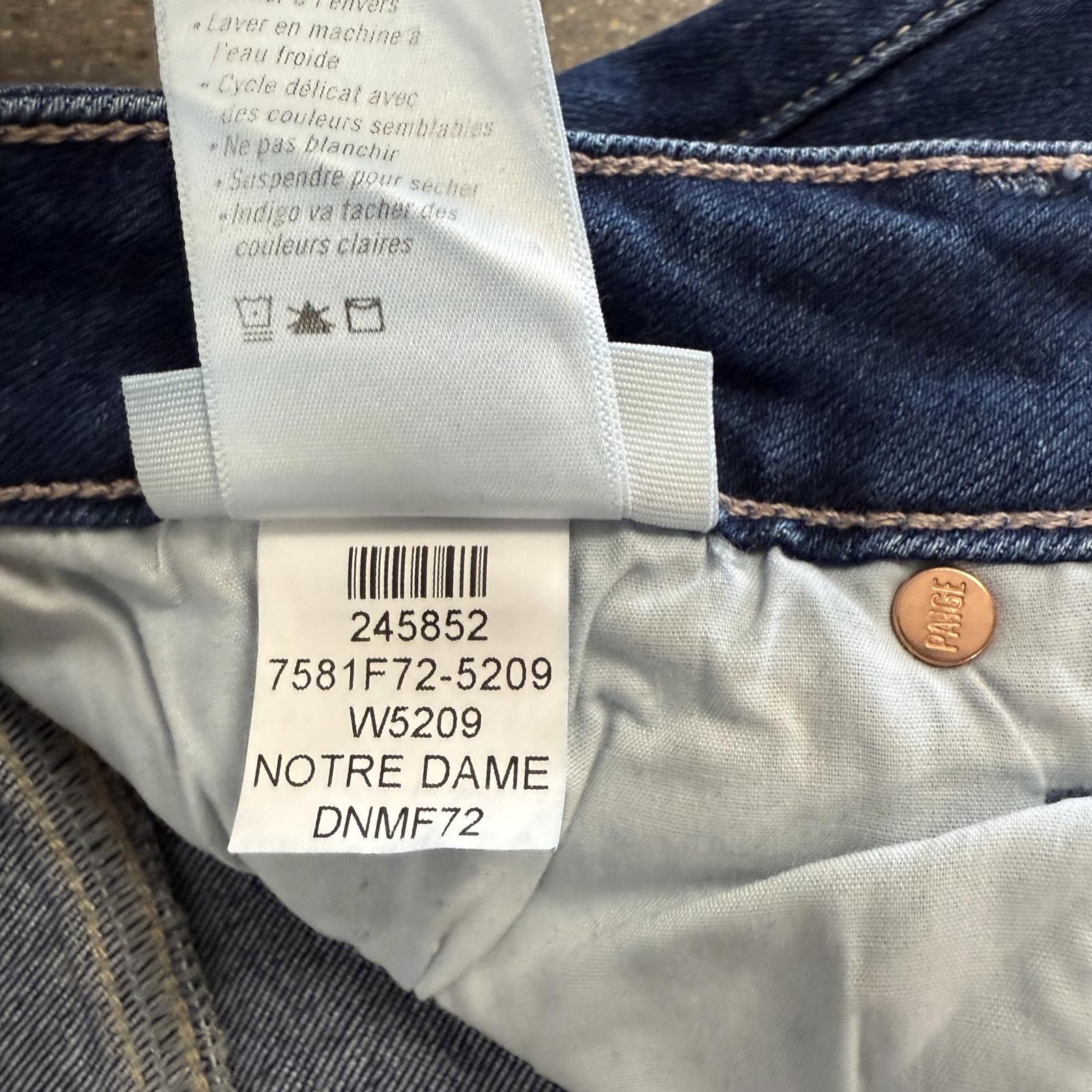 Paige NWOT Paige Amber Crop Jean Premium Denim w/ Raw Hem - 32 Size 32" / US 10 / IT 46 - 8 Thumbnail