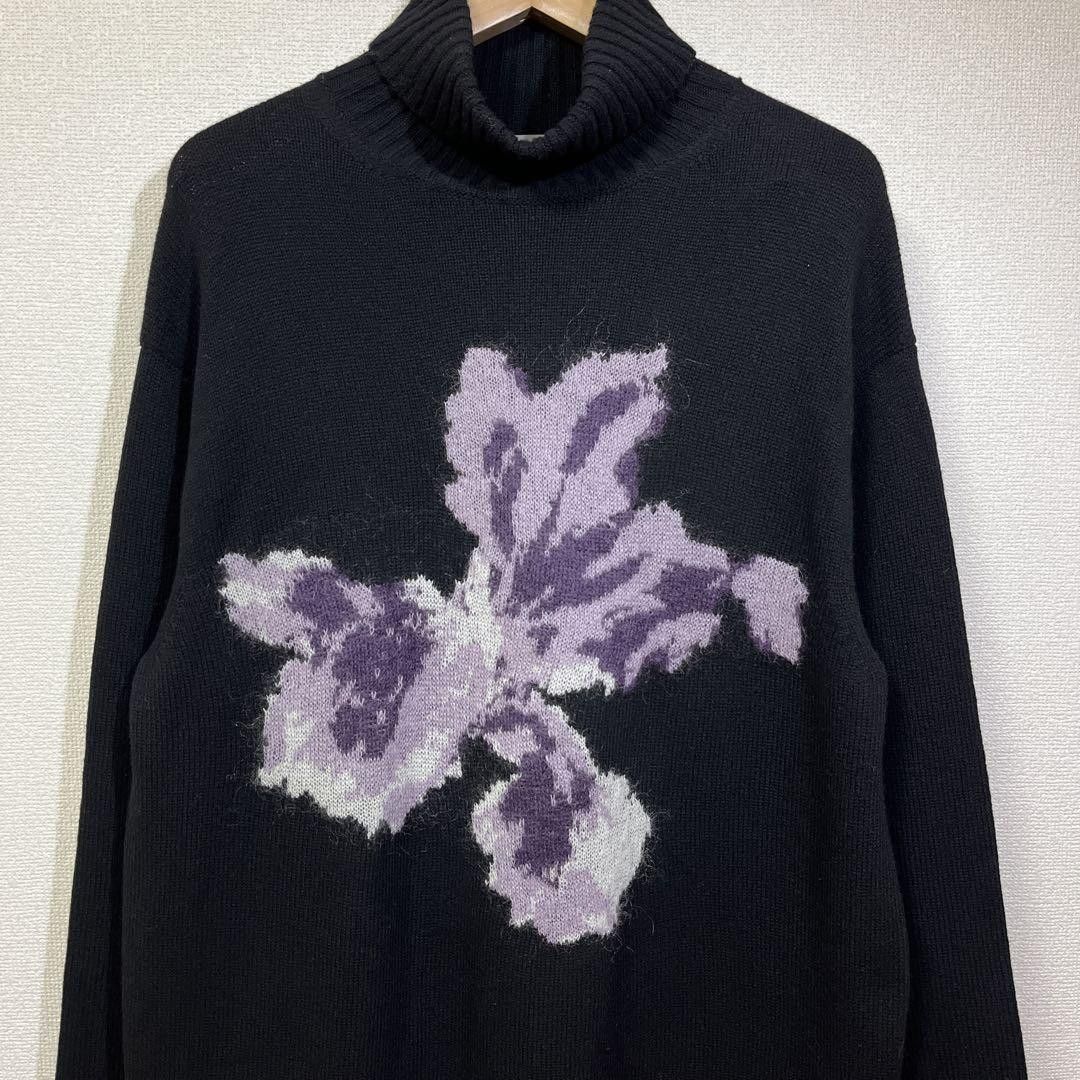 Yohji Yamamoto POUR HOMME 22aw purple fower knit HE-K30-983 Size US L / EU 52-54 / 3 - 3 Thumbnail